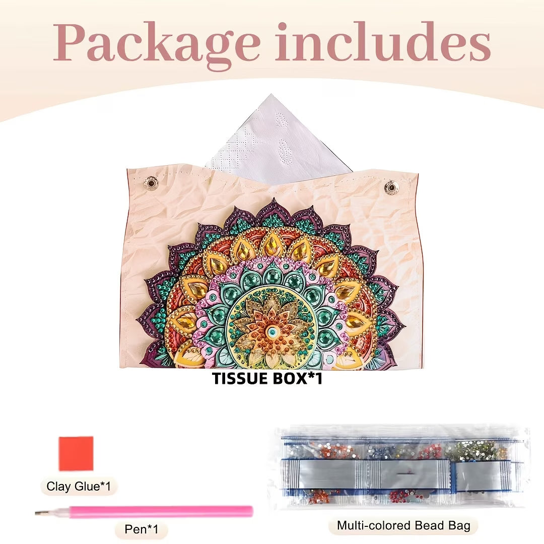 Enchanted Butterfly DIY Diamond Art Tissue Box Cover Kit