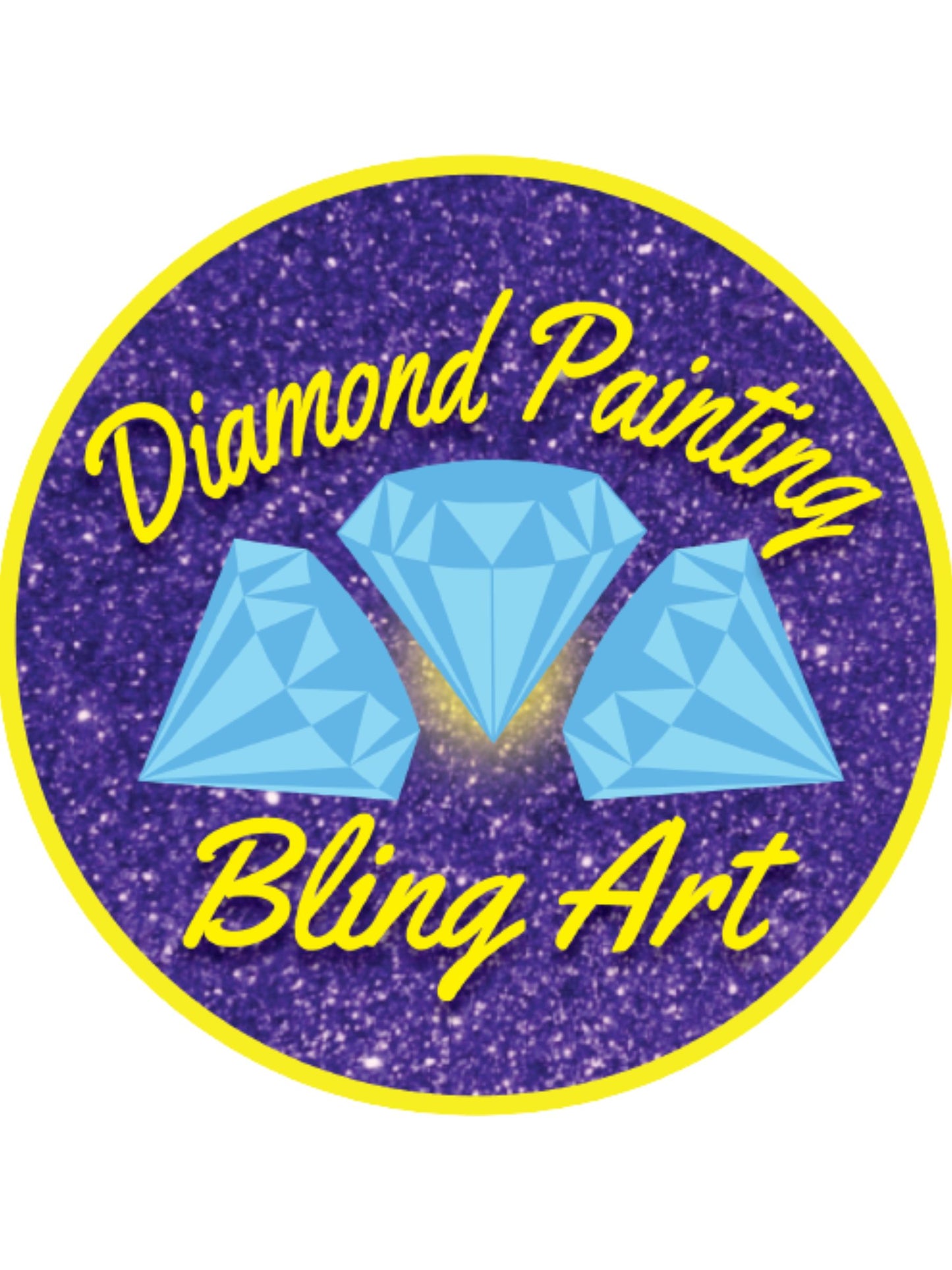 DIY diamond art kit of the official diamond painting bling art logo