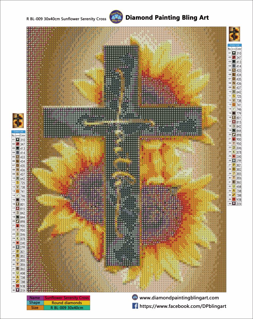Sunflower Serenity Cross