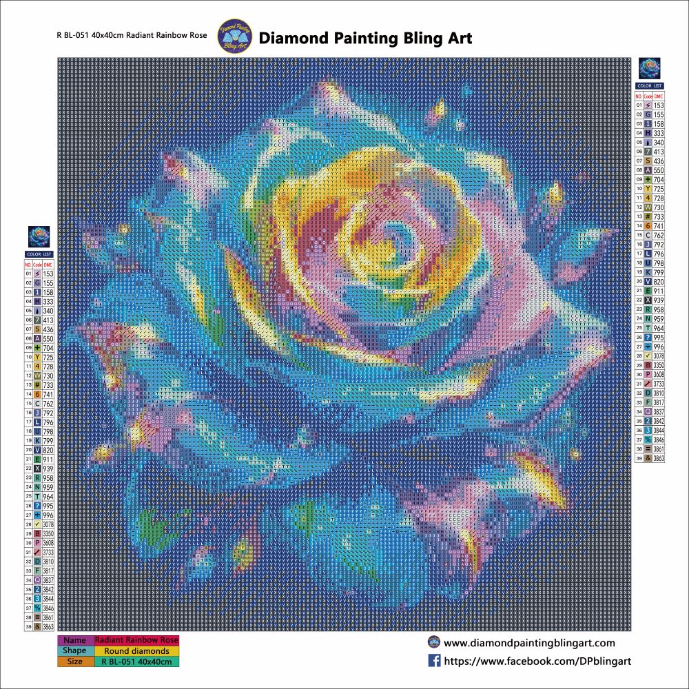 Radiant Rainbow Rose Crystal
