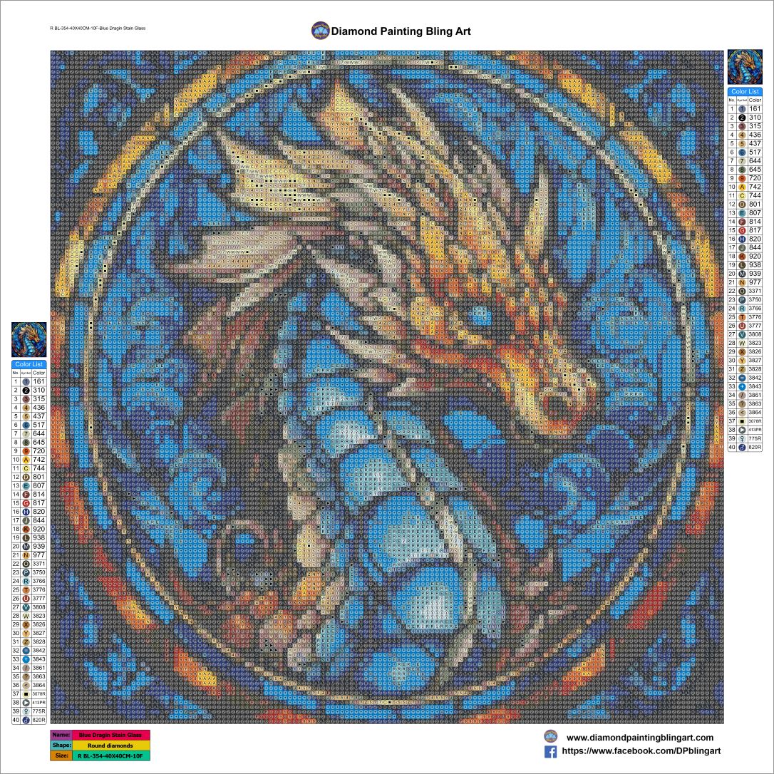 Blue Dragon Stain Glass