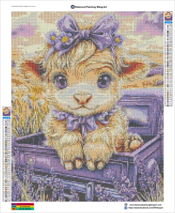 RBL-407-40X50CM-10F-LavenderLambAdventure