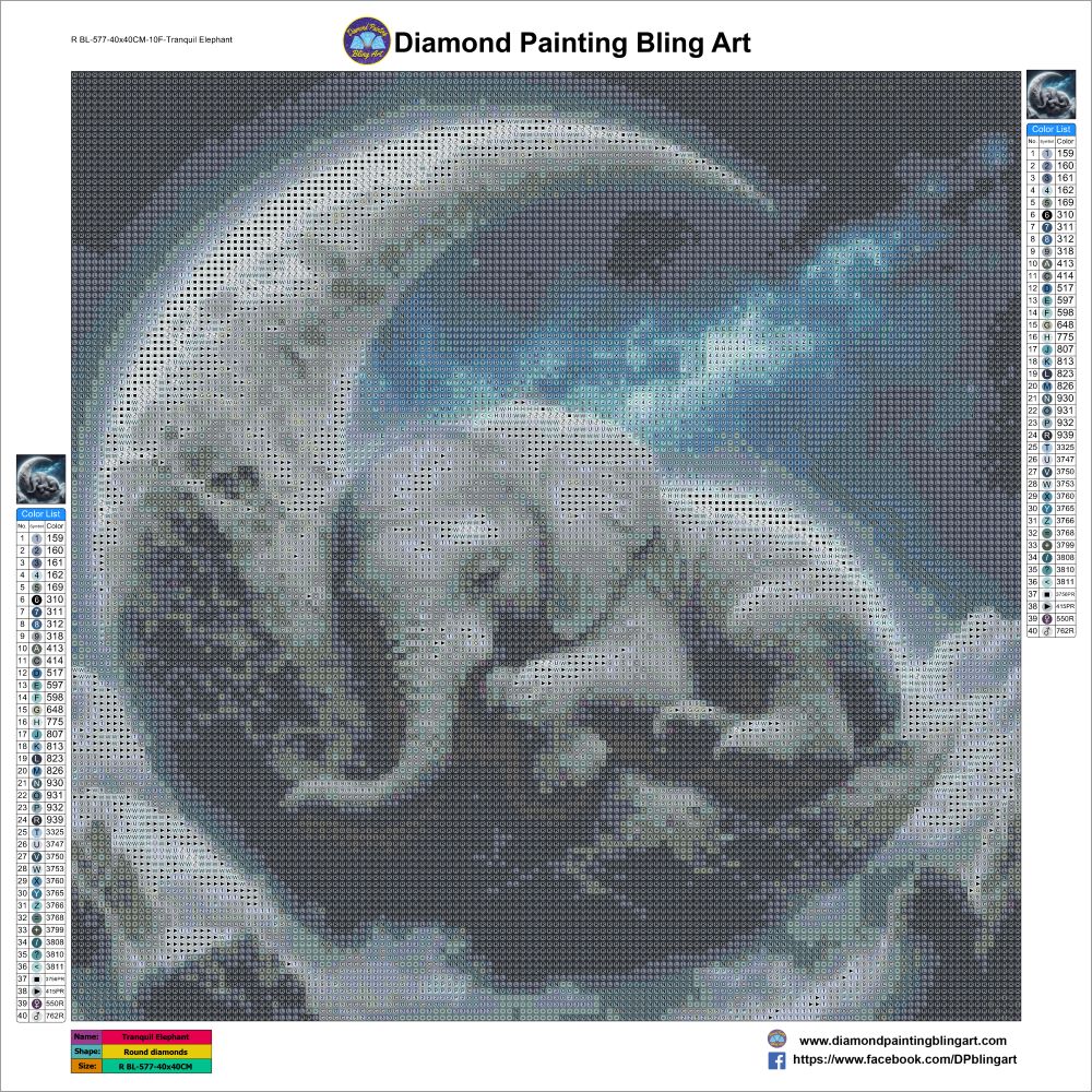 Tranquil Elephant on the Moon