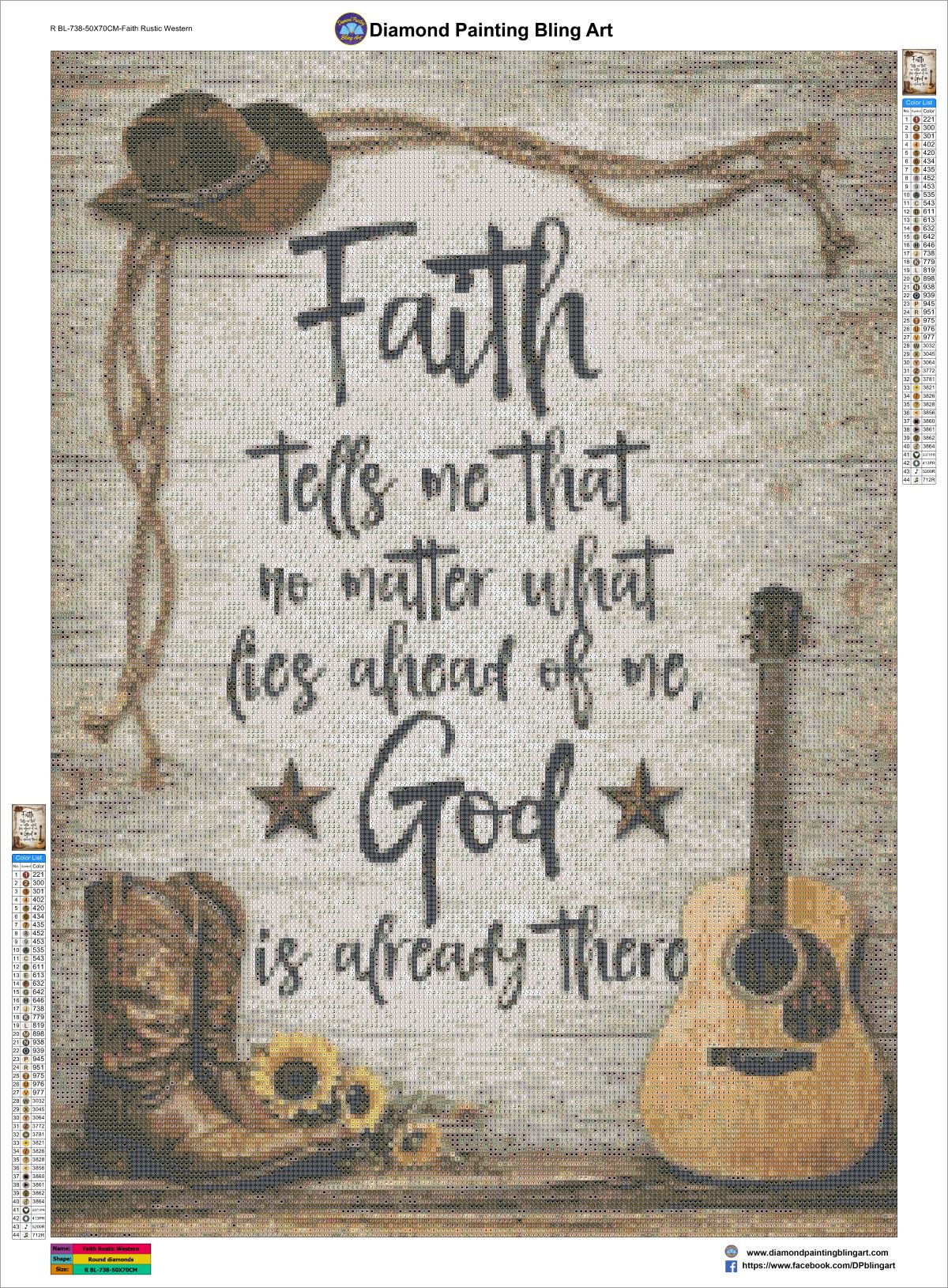 "Faith" Rustic Western