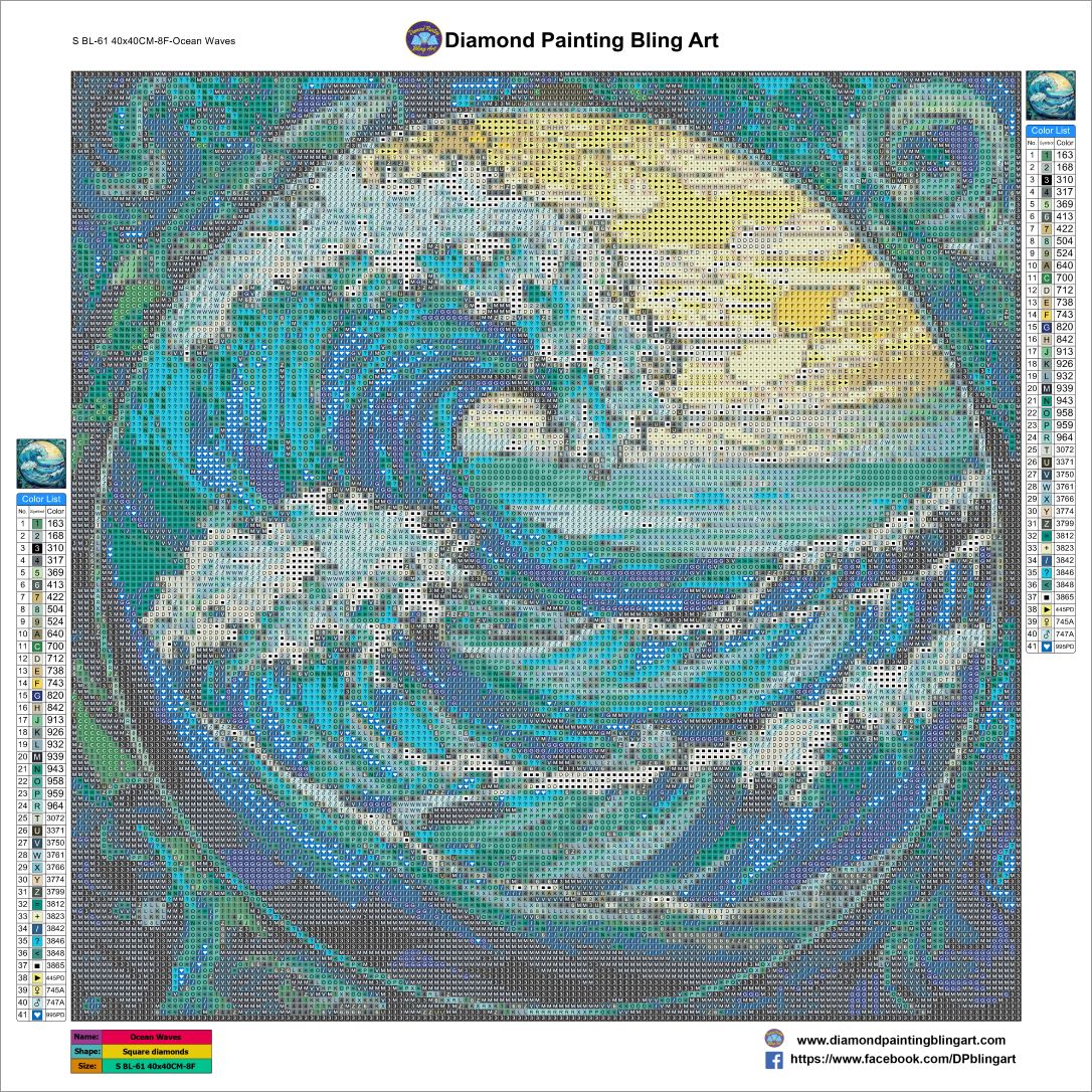 Ocean Waves Stain Glass