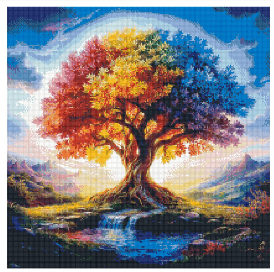 Strength in hope design colorful tree