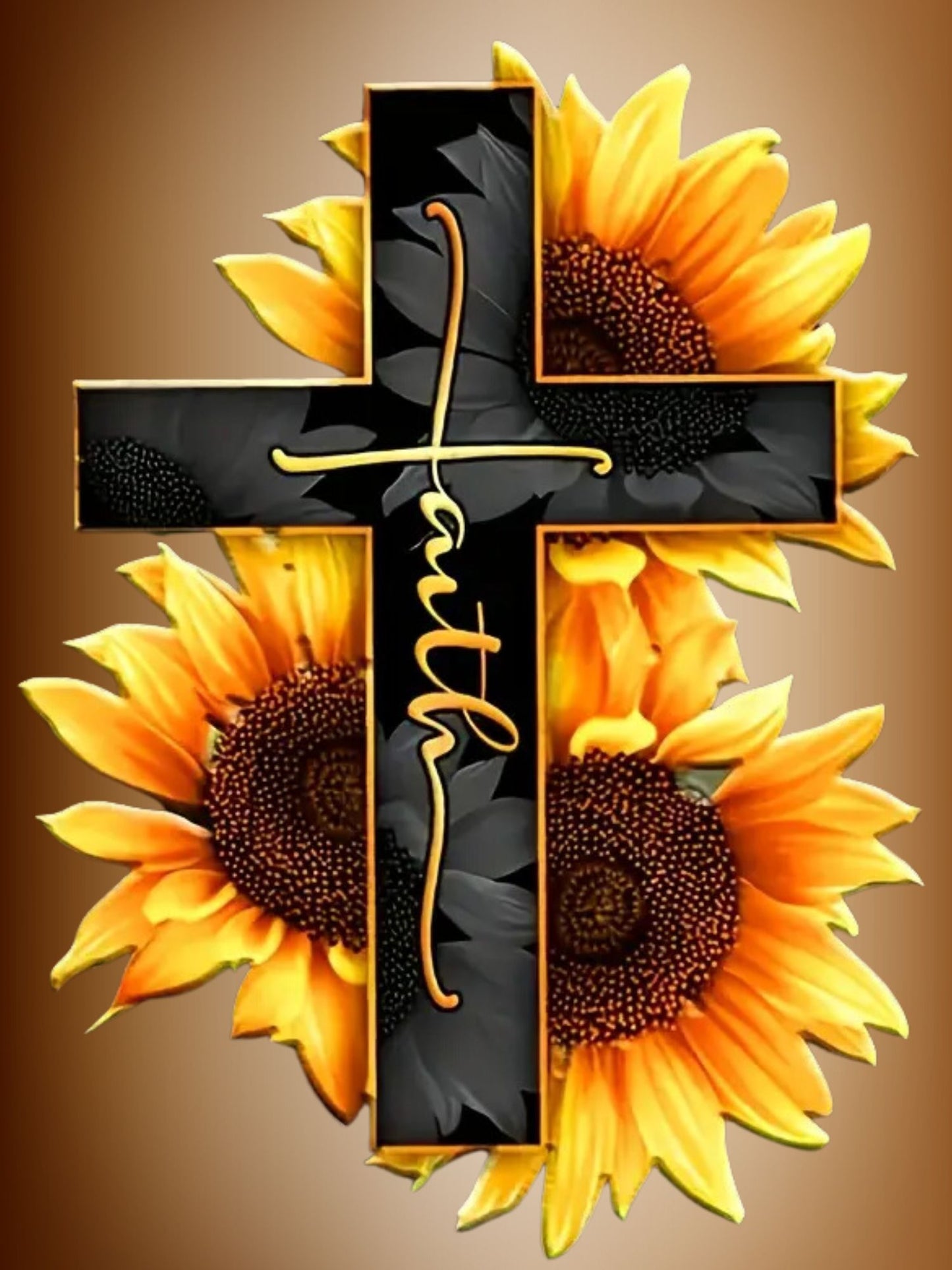 Sunflower Serenity Cross