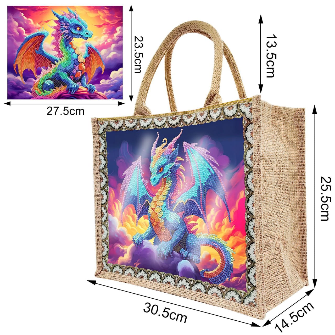 Linen Waterproof Handbag/Tote