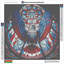 Load image into Gallery viewer, American Eagle Stain Glass - Diamond Painting Bling Art
