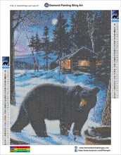 Load image into Gallery viewer, Bear with Cabin - Diamond Painting Bling Art
