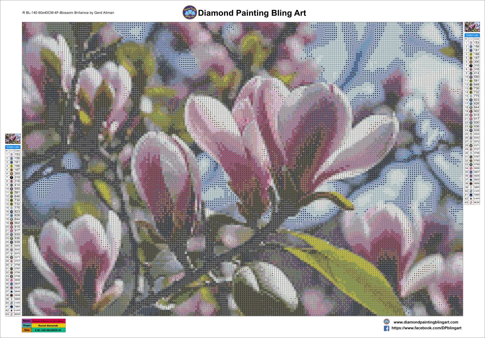 Blossom Brilliance by Gerd Altman - Diamond Painting Bling Art