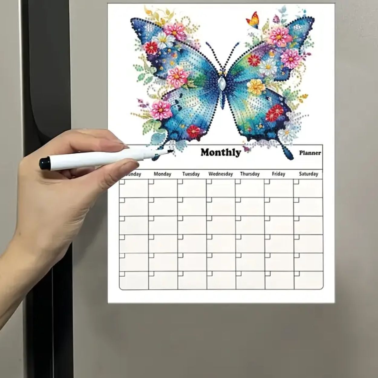 Monthly Magnetic Calendar- Butterfly