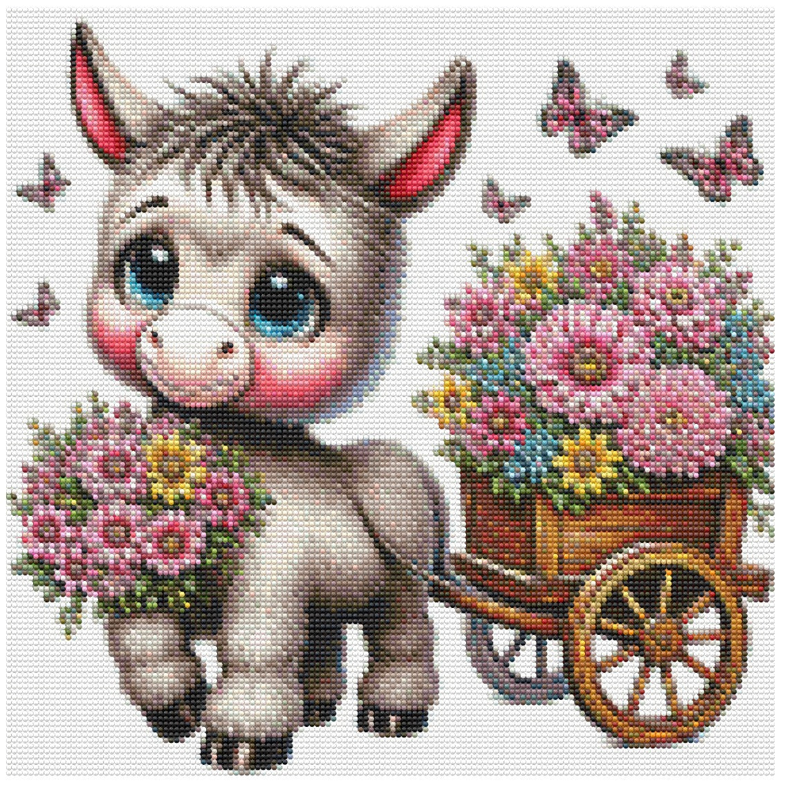 Sweet Donkey Flower Cart