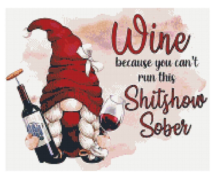 Gnome Wine Daze - Diamond Painting Bling Art