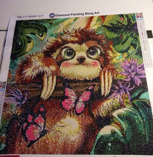 Hanging Around Sloth - Diamond Painting Bling Art