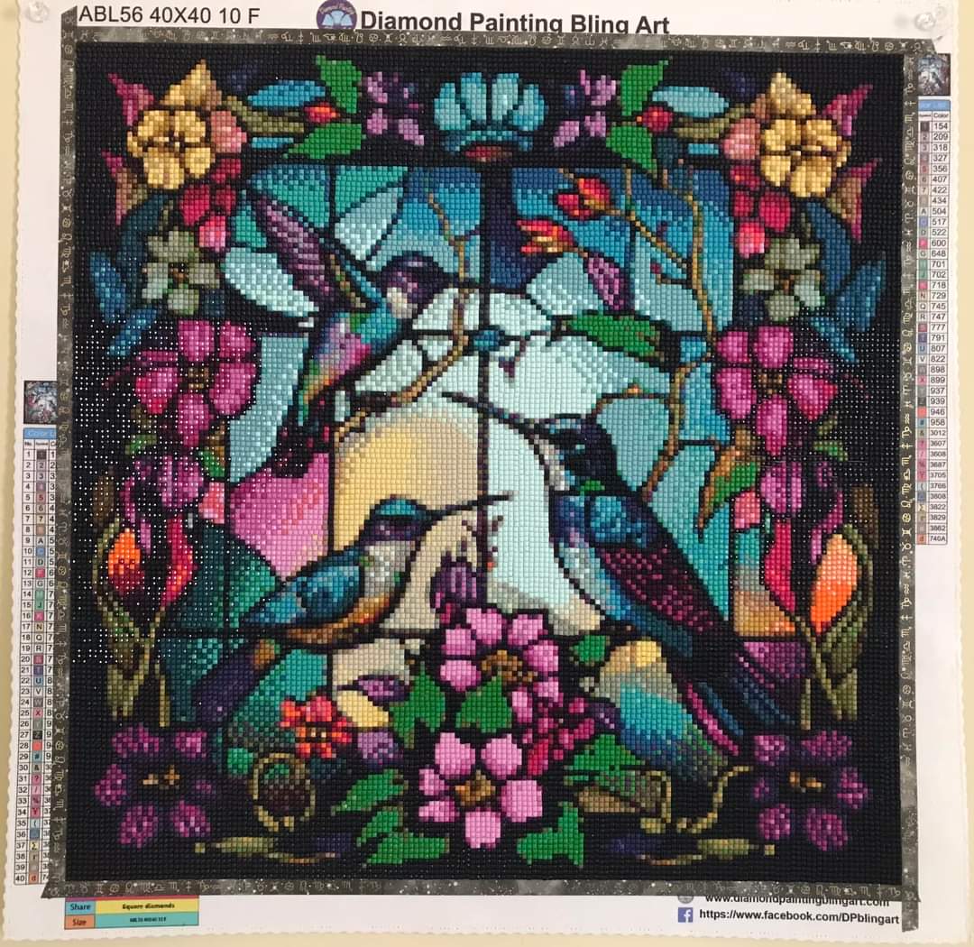 Hummingbirds Stain Glass