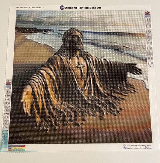 Jesus Love You 50x50cm (20"x20") - Diamond Painting Bling Art