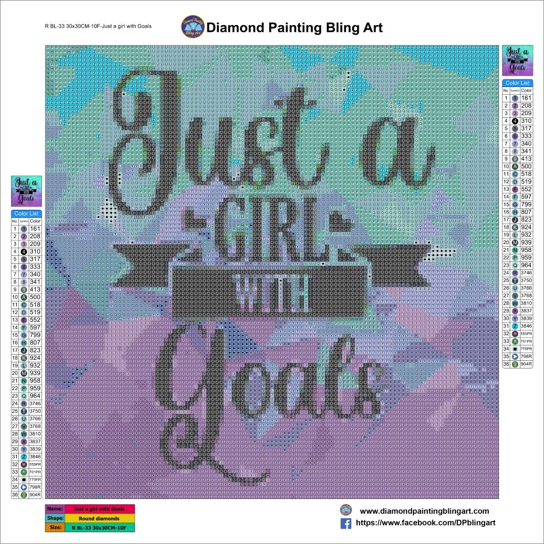 Just a Girl with Goals - Diamond Painting Bling Art