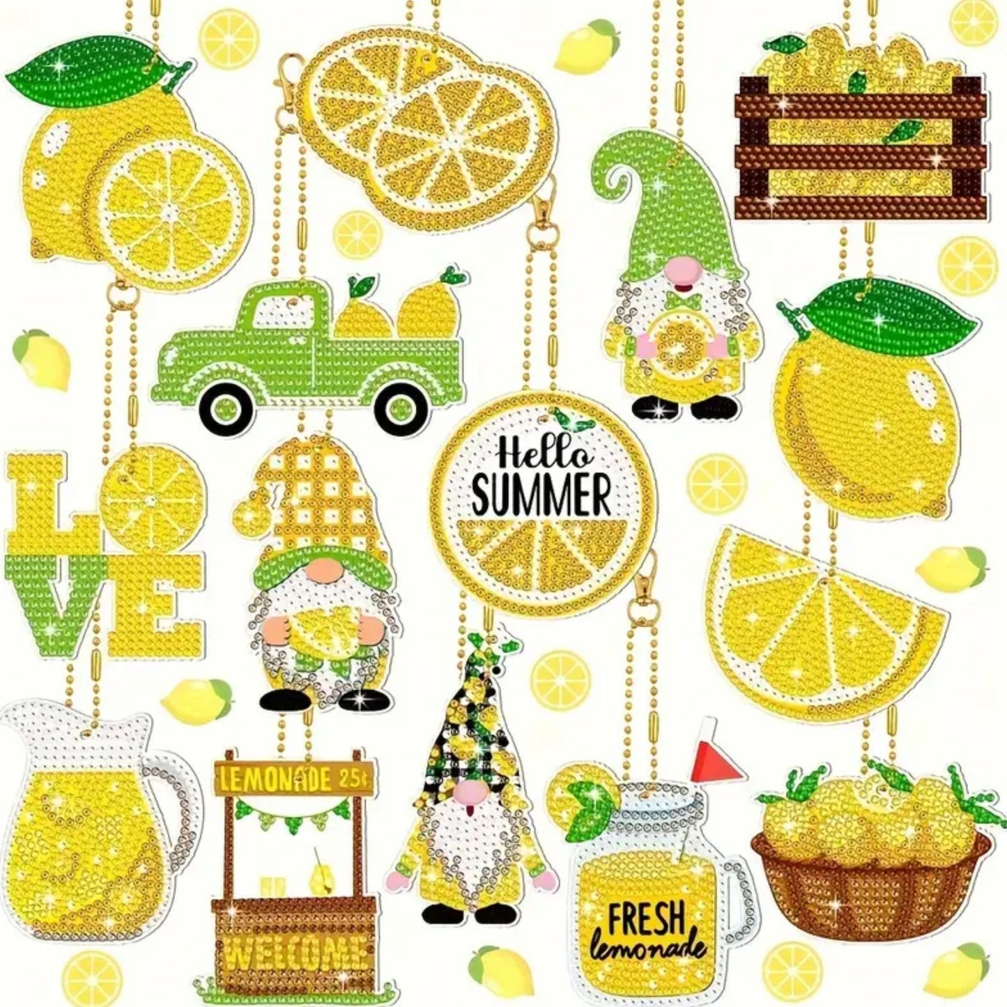 Lemon Theme Key Chains
