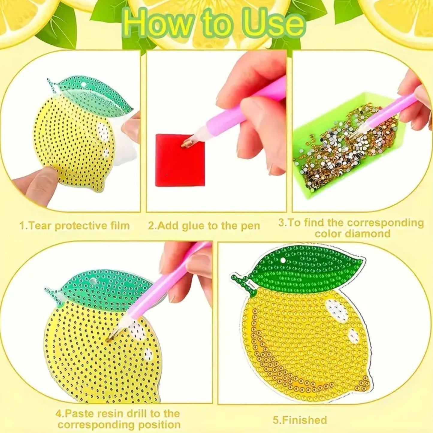 Lemon Theme Key Chains