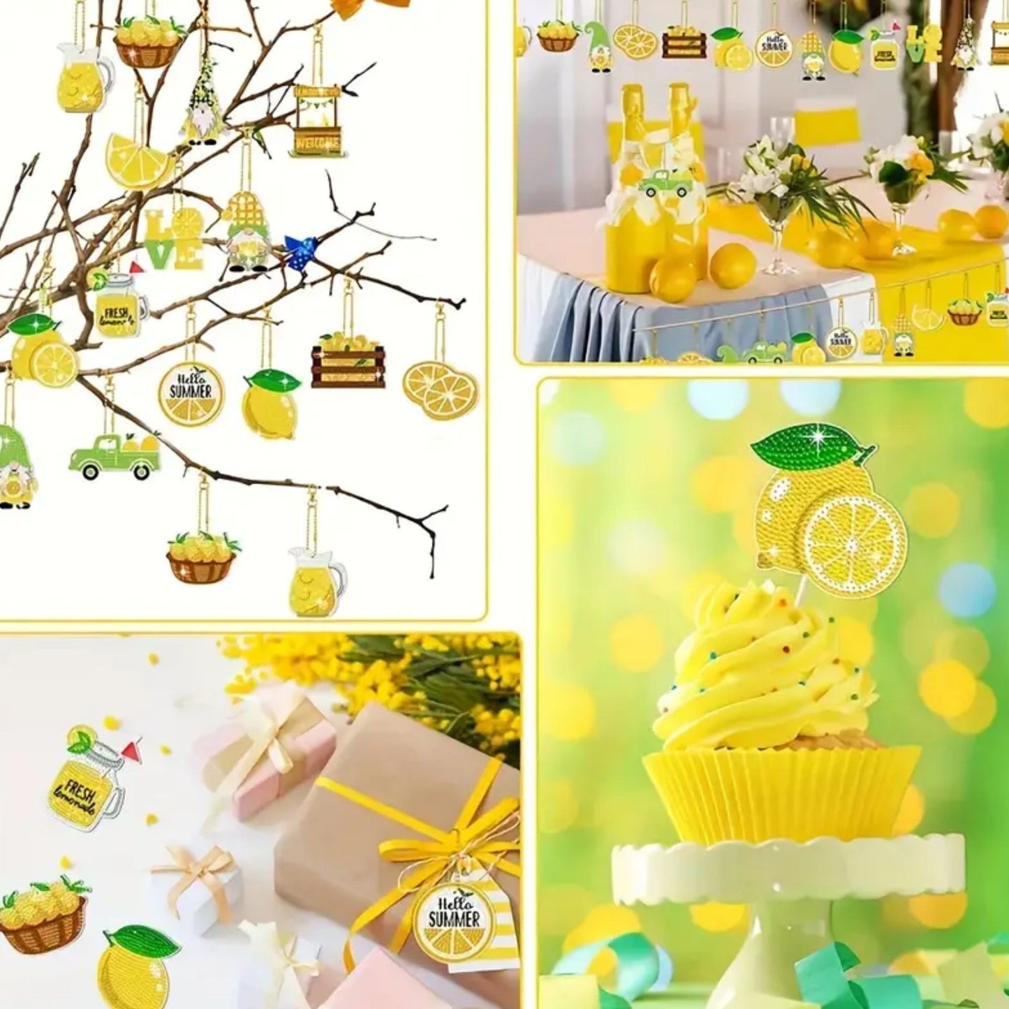 Lemon Theme Key Chains