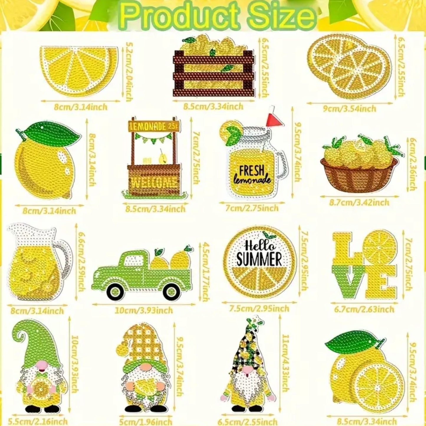 Lemon Theme Key Chains