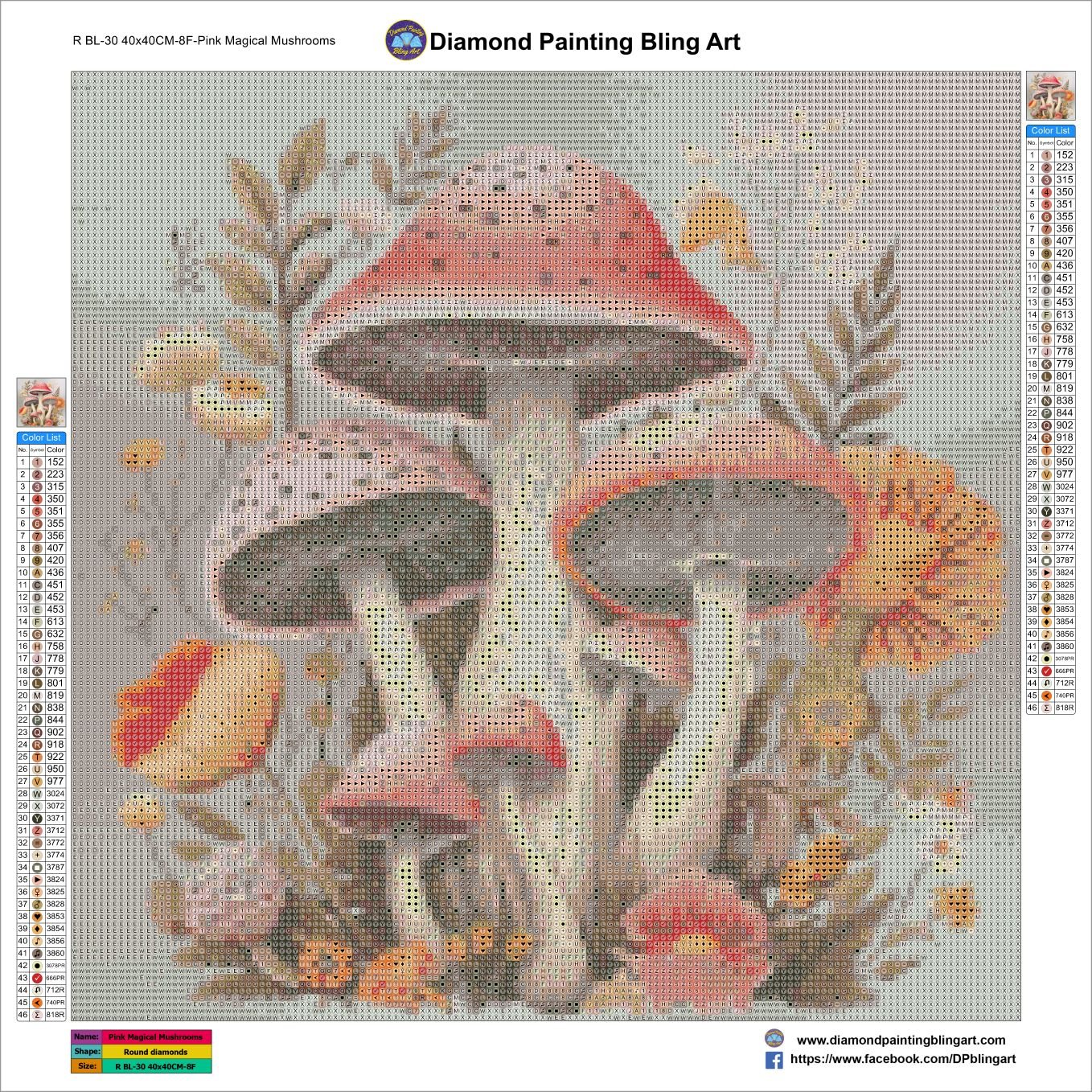 Magical Mushrooms - Diamond Painting Bling Art