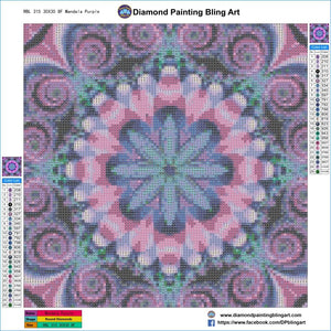 Mandala Purple - Diamond Painting Bling Art
