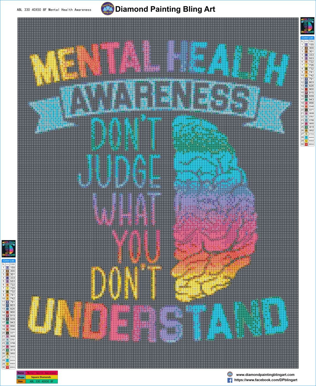Mental Health Awareness - Diamond Painting Bling Art