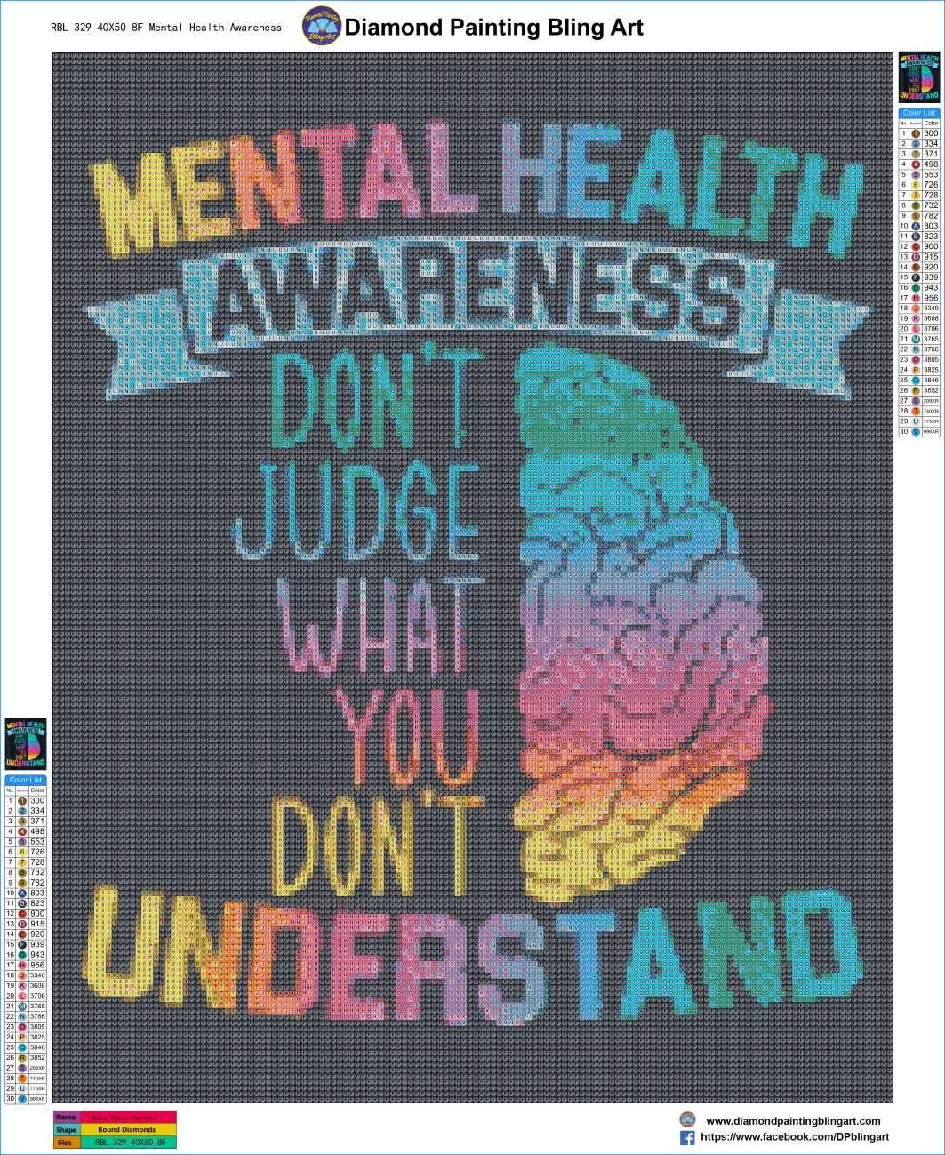 Mental Health Awareness - Diamond Painting Bling Art