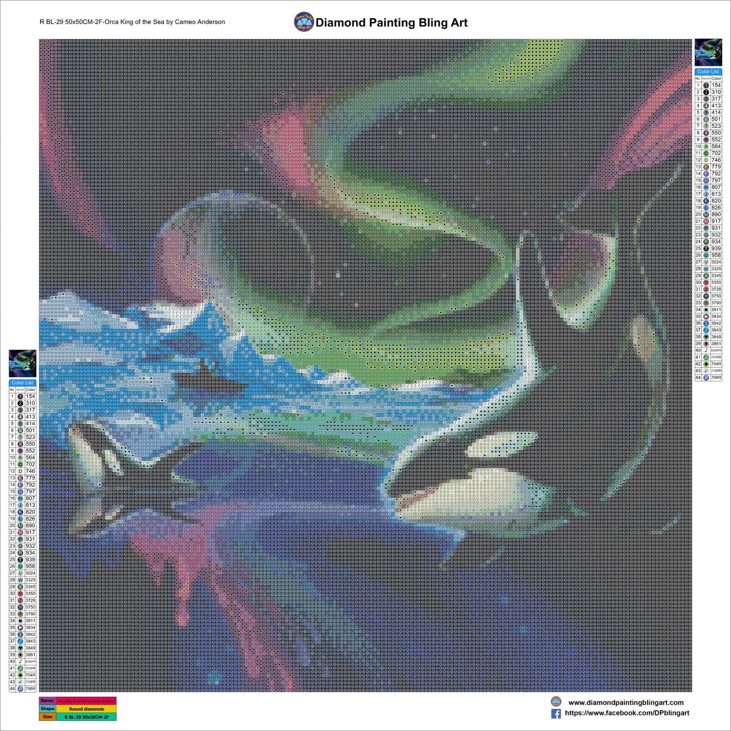 Orca King of the Sea by Cameo Anderson - Diamond Painting Bling Art
