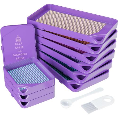 10-Piece Interlocking Diamond Art Trays Kits