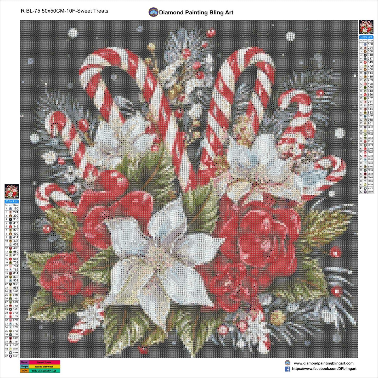 Sweet Treats Candy Canes - Diamond Painting Bling Art