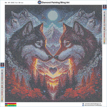 Load image into Gallery viewer, Twin Wolves by CaRessa Jayne Hinkle - Diamond Painting Bling Art
