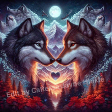 Load image into Gallery viewer, Twin Wolves by CaRessa Jayne Hinkle - Diamond Painting Bling Art
