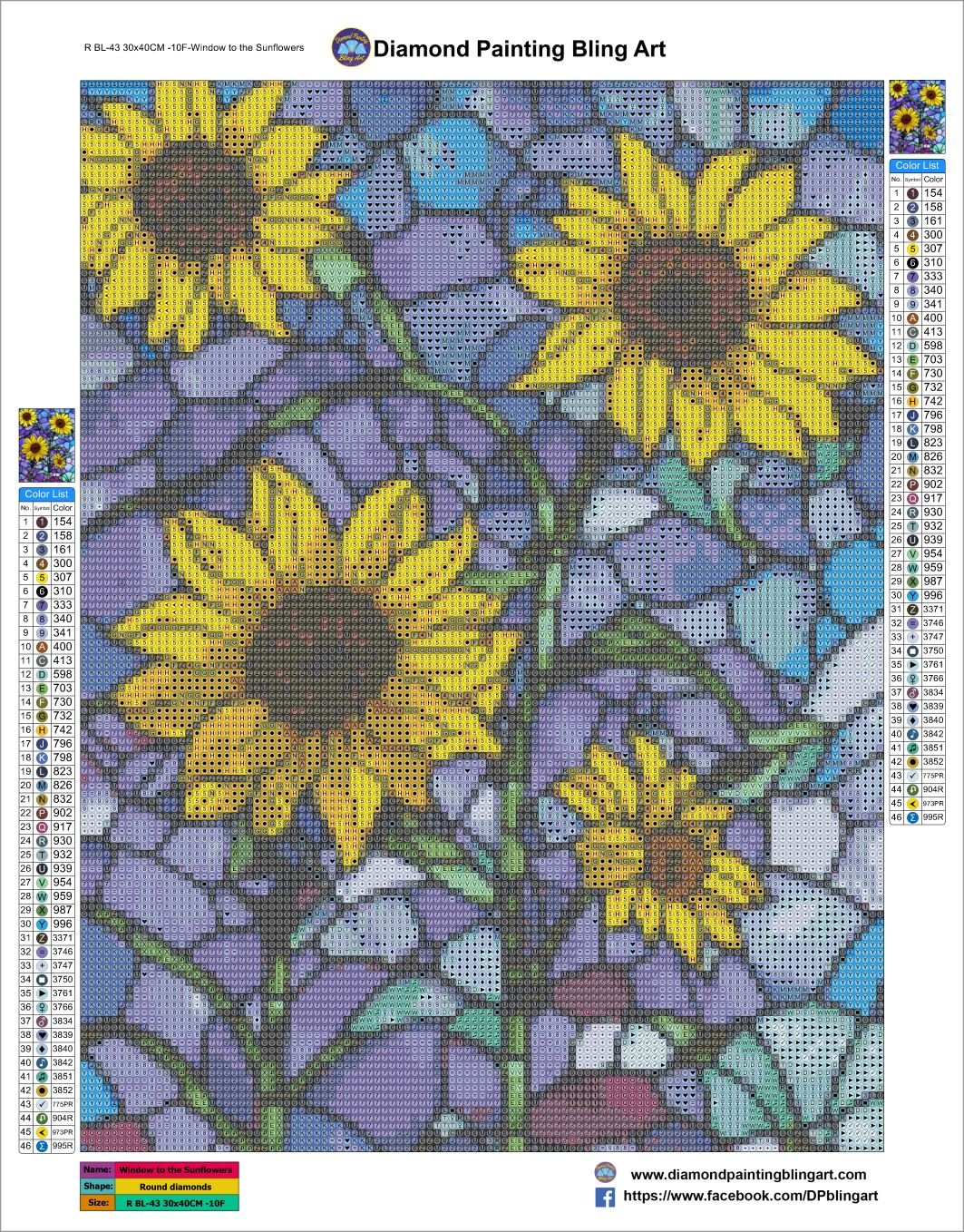 Window to the Sunflowers - Diamond Painting Bling Art