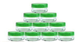 Acrylic Jars for Wax or Drills- green