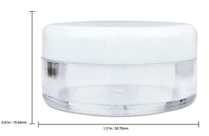 Acrylic Jars for Wax or Drills- size chart