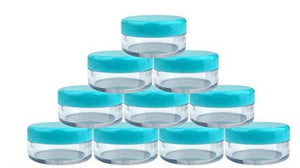 Acrylic Jars for Wax or Drills- teal