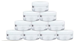 Acrylic Jars for Wax or Drills- white
