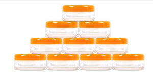 Acrylic Jars for Wax or Drills- orange