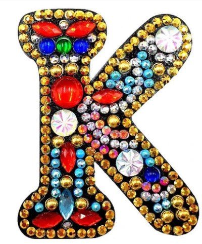 Alphabet Letter Key Chains - Diamond Painting Bling Art