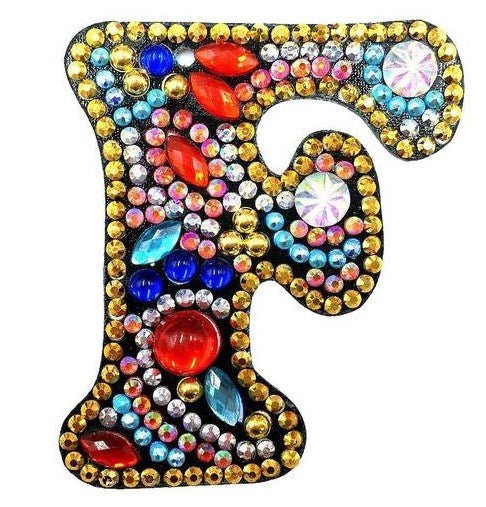 Alphabet Letter Key Chains - Diamond Painting Bling Art