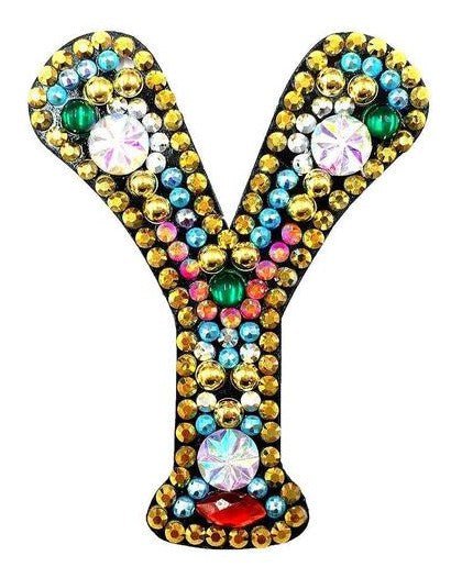 Alphabet Letter Key Chains - Diamond Painting Bling Art