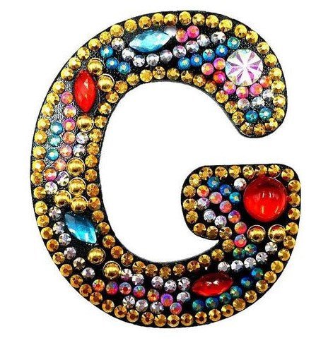 Alphabet Letter Key Chains - Diamond Painting Bling Art