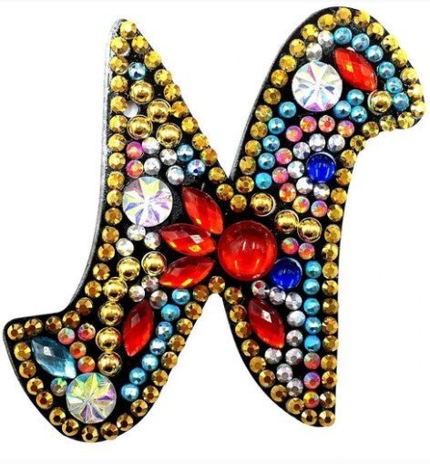 Alphabet Letter Key Chains - Diamond Painting Bling Art