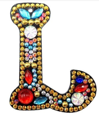 Alphabet Letter Key Chains - Diamond Painting Bling Art