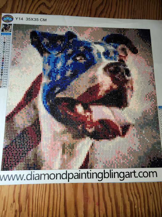 American Dog  Diamond Painting Bling Art