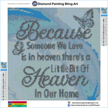 Load image into Gallery viewer, Because Someone is in Heaven- DPBA Exclusive - Diamond Painting Bling Art
