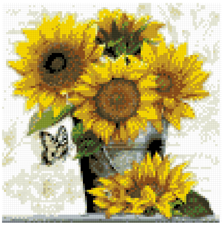 Bucket of Sunflowers  Diamond Painting Bling Art